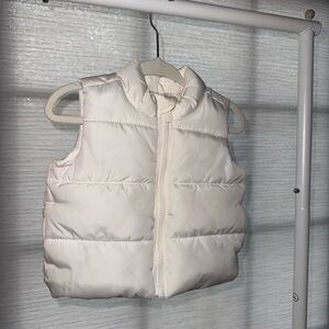 Kids Old Navy White Puffer Vest